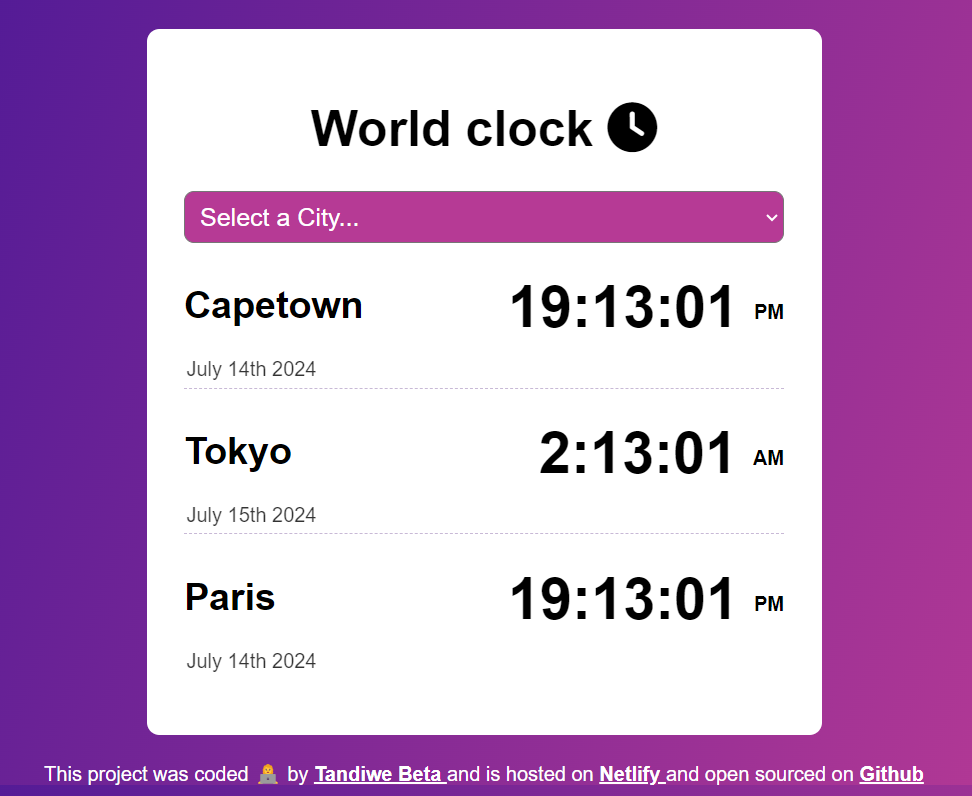 world clock